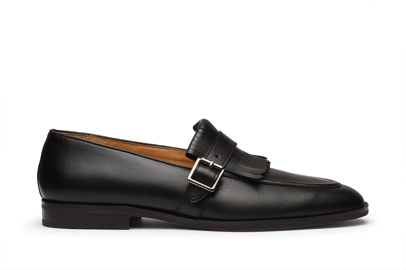 Kiltie loafer + ornamental side strap - Google SEO result: Classic loafer with decorative side strap