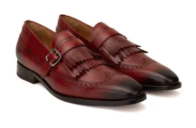 Kiltie Monk Loafer with Buckle Straps