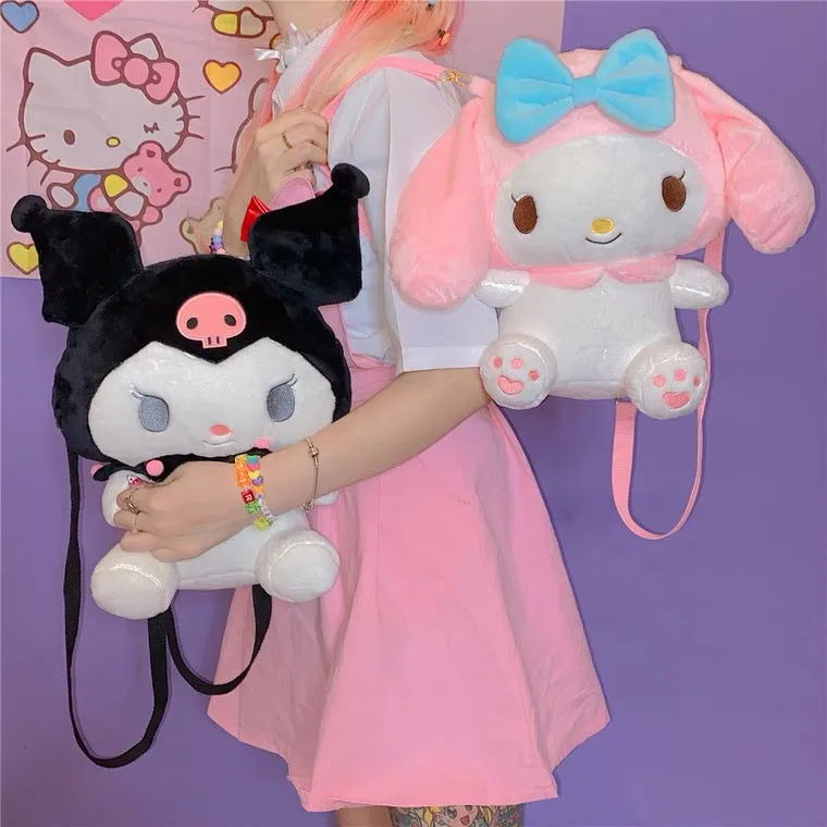 Kuromi Plush Backpack - Japanese Cute Cartoon - BY70118