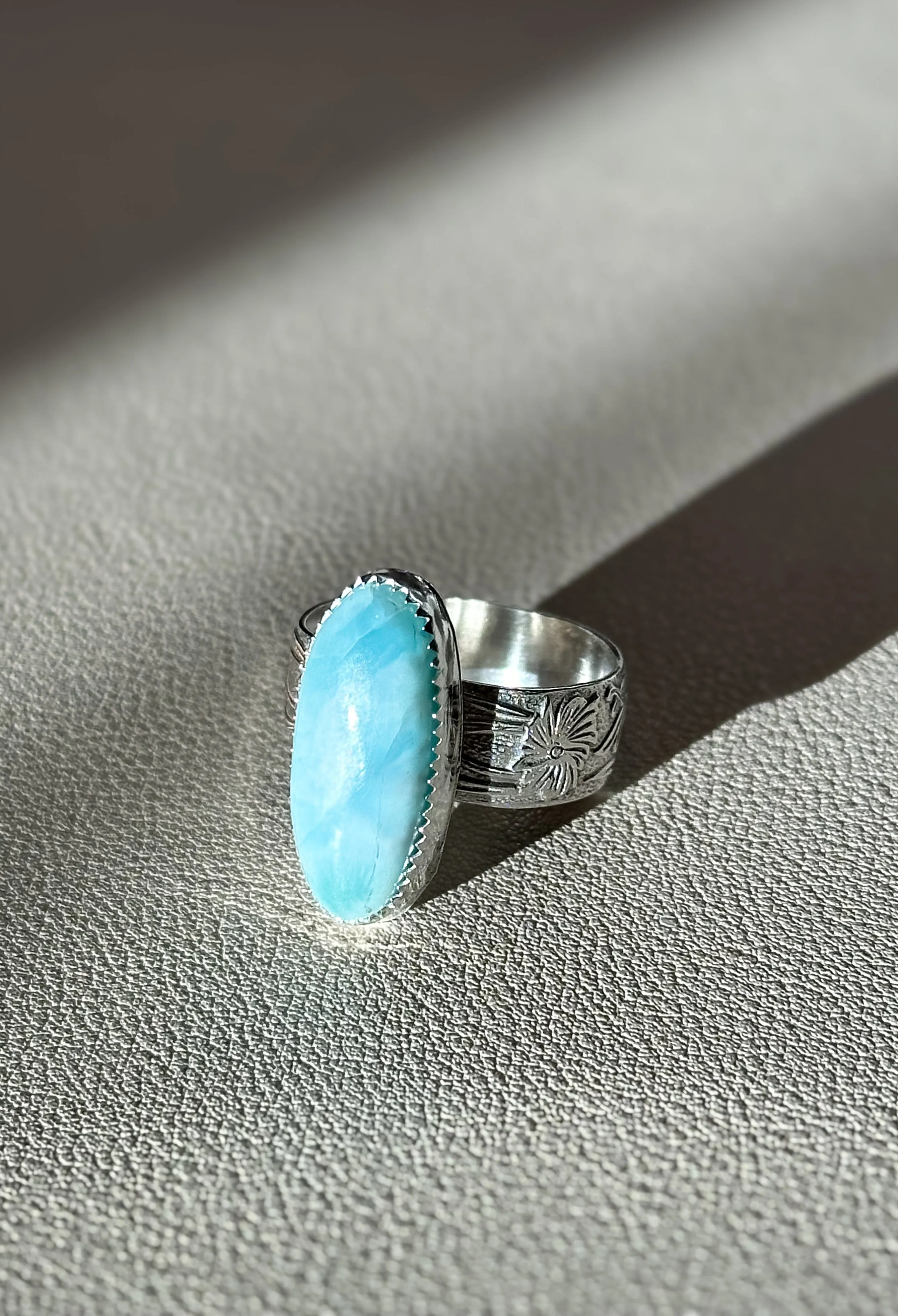 Larimar Ring - Size 8 - Available for Immediate Shipping