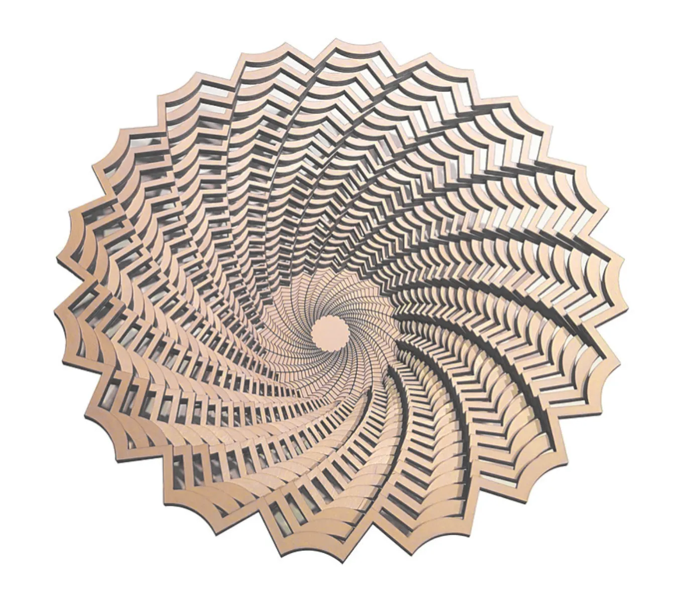 Laser-Cut Fern Birch Bowls - Result: Laser-Engraved Birchwood Fern Bowls.