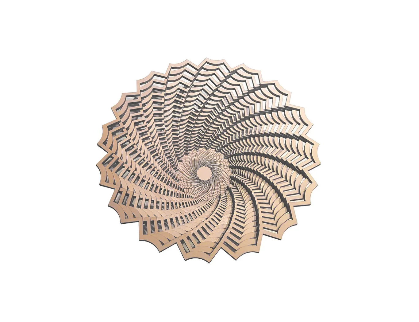 Laser-Cut Fern Birch Bowls - Result: Laser-Engraved Birchwood Fern Bowls.