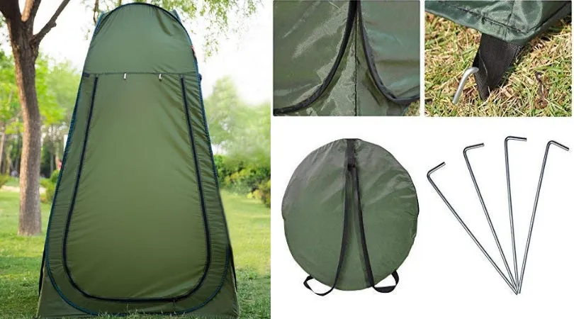 Lightweight Privacy Shelter with Portable Carrying Bag