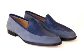 Loafer with Textured Apron - Crocodile Patterned for Men.