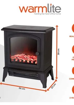 Mable Black Compact Stove Fire | WL46021