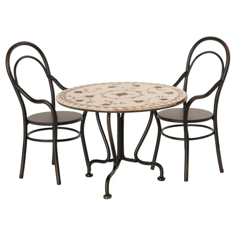 Maileg Dining Table and Chairs, 2-Piece Set.