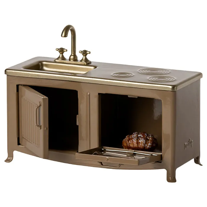 Maileg Miniature Mouse Toy Kitchen - Light Brown