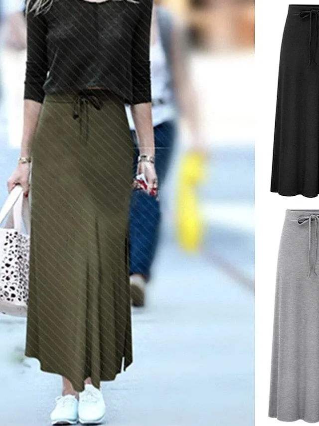 Maxi Length Women's Work Skirts - Elegant, Multiple Colors, Sizes