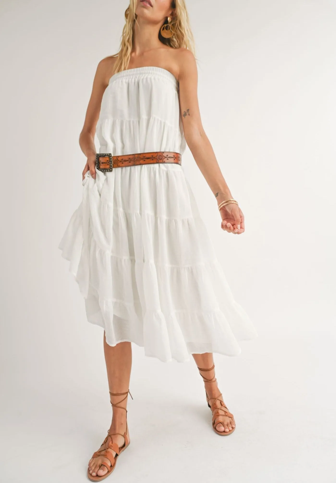 Maxi Skirt with Coastal Tiered Design