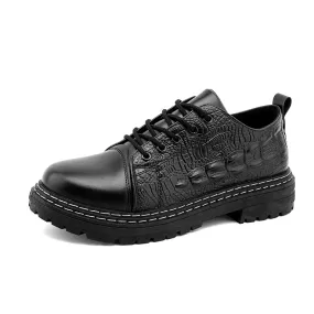 Men Leather Oxfords Business Casual Shoes