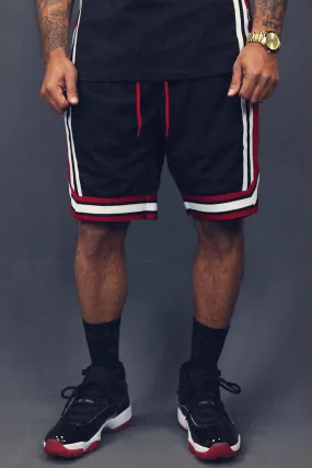 Men's Basketball Workout Shorts Chicago Retro Mesh Black