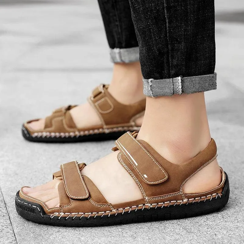 Men's Gladiator Leather Sandals - Casual Shoes | FZ148 Collection