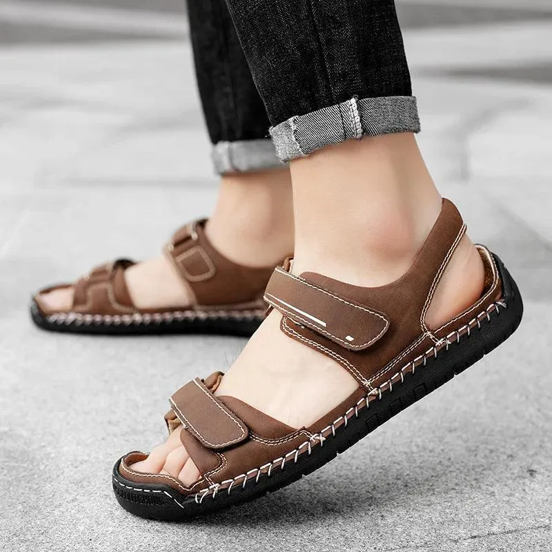 Men's Gladiator Leather Sandals - Casual Shoes | FZ148 Collection