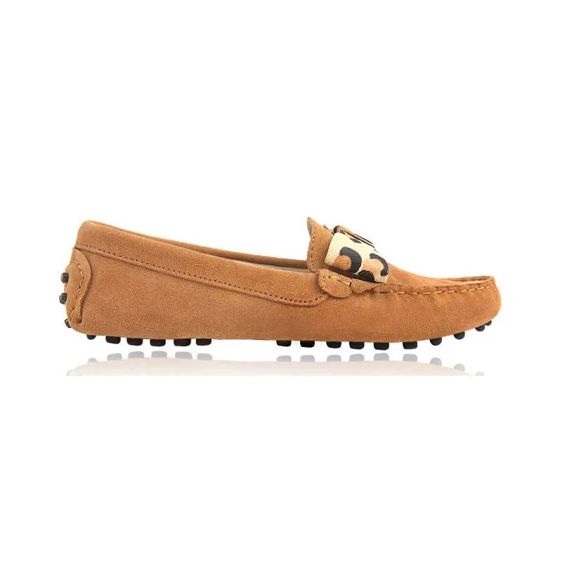 MIYAGINA Women's Leather Flats - Spring Moccasins for Casual Wear