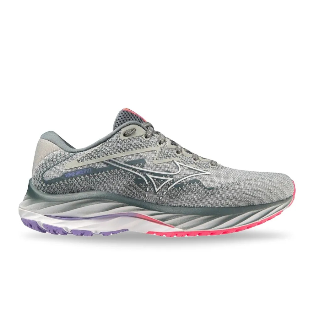 Mizuno Wave Rider 27 Women's Running Shoe - Pearl Blue/White