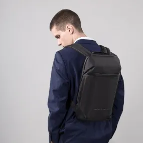 Modern Slim Laptop Backpack - Black Unisex Design - MWUCBZXC11