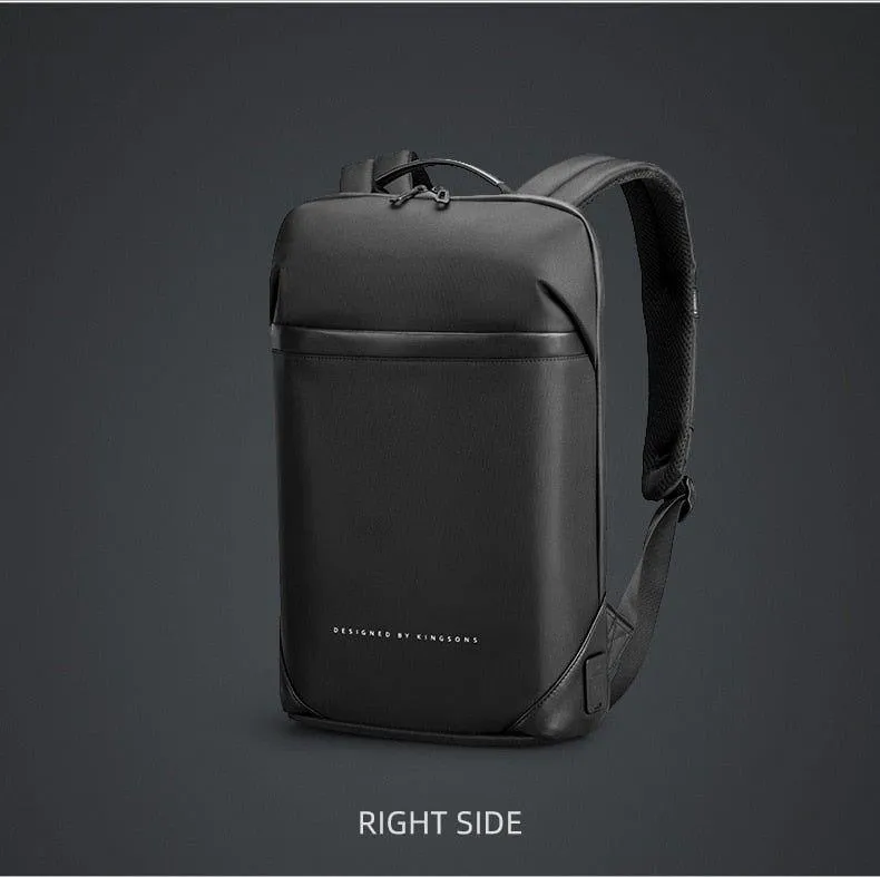 Modern Slim Laptop Backpack - Black Unisex Design - MWUCBZXC11