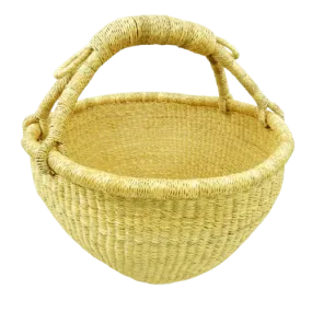 Natural Woven Bolga Basket for Sale - Handcrafted African Basket