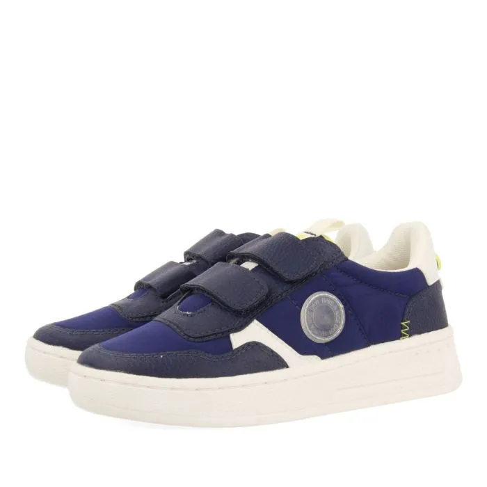 NAVY BLUE RETRO STYLE SNEAKERS WITH COLOR DETAILS FOR GIRLS AND BOYS WELAKA