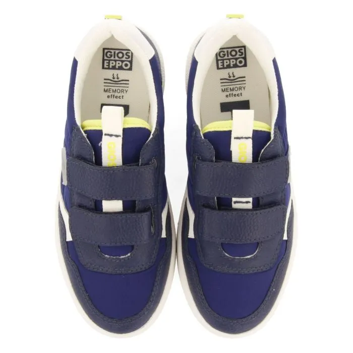 NAVY BLUE RETRO STYLE SNEAKERS WITH COLOR DETAILS FOR GIRLS AND BOYS WELAKA