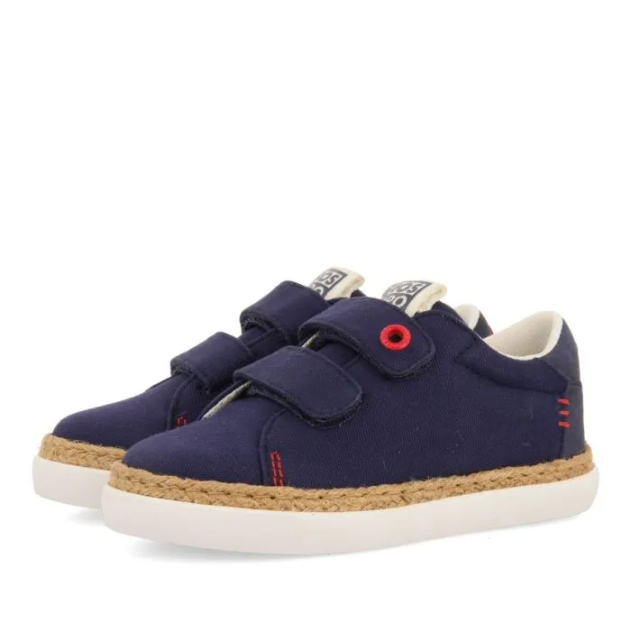 NAVY BLUE SNEAKERS WITH RAFFIA DETAIL AND COLOR ACCENTS FOR BOYS AND GIRLS VIERA