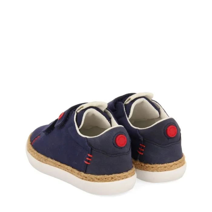 NAVY BLUE SNEAKERS WITH RAFFIA DETAIL AND COLOR ACCENTS FOR BOYS AND GIRLS VIERA