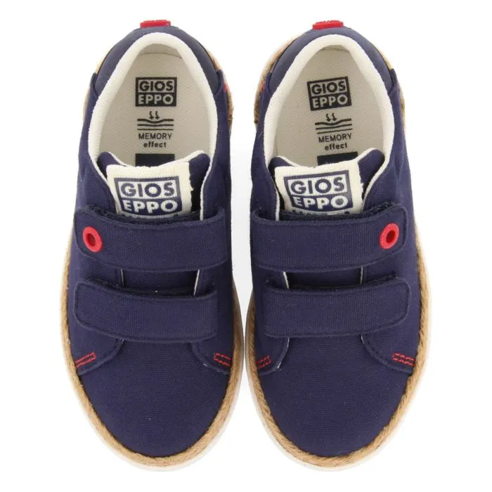 NAVY BLUE SNEAKERS WITH RAFFIA DETAIL AND COLOR ACCENTS FOR BOYS AND GIRLS VIERA