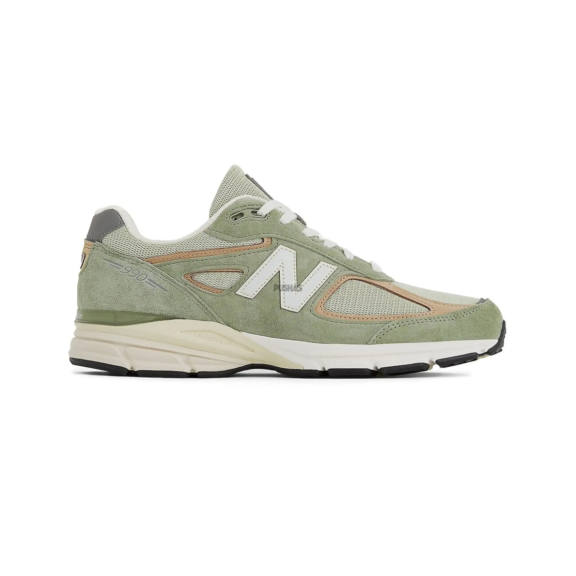 New Balance Teddy Santis collaboration 990v4 sneakers 'Olive Incense' made in USA 2023- Google SEO result.