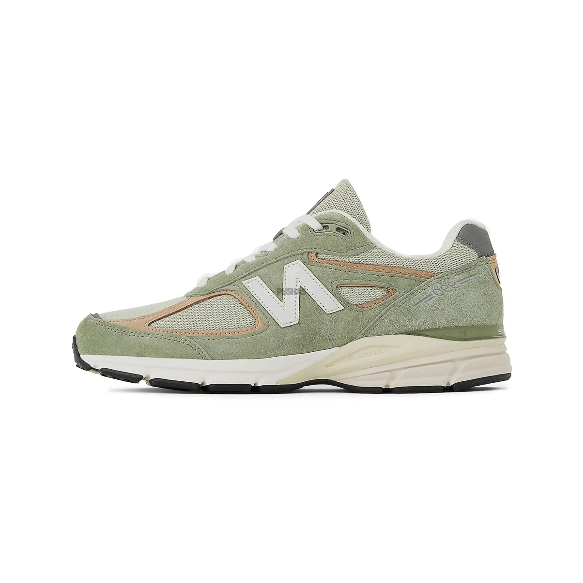 New Balance Teddy Santis collaboration 990v4 sneakers 'Olive Incense' made in USA 2023- Google SEO result.