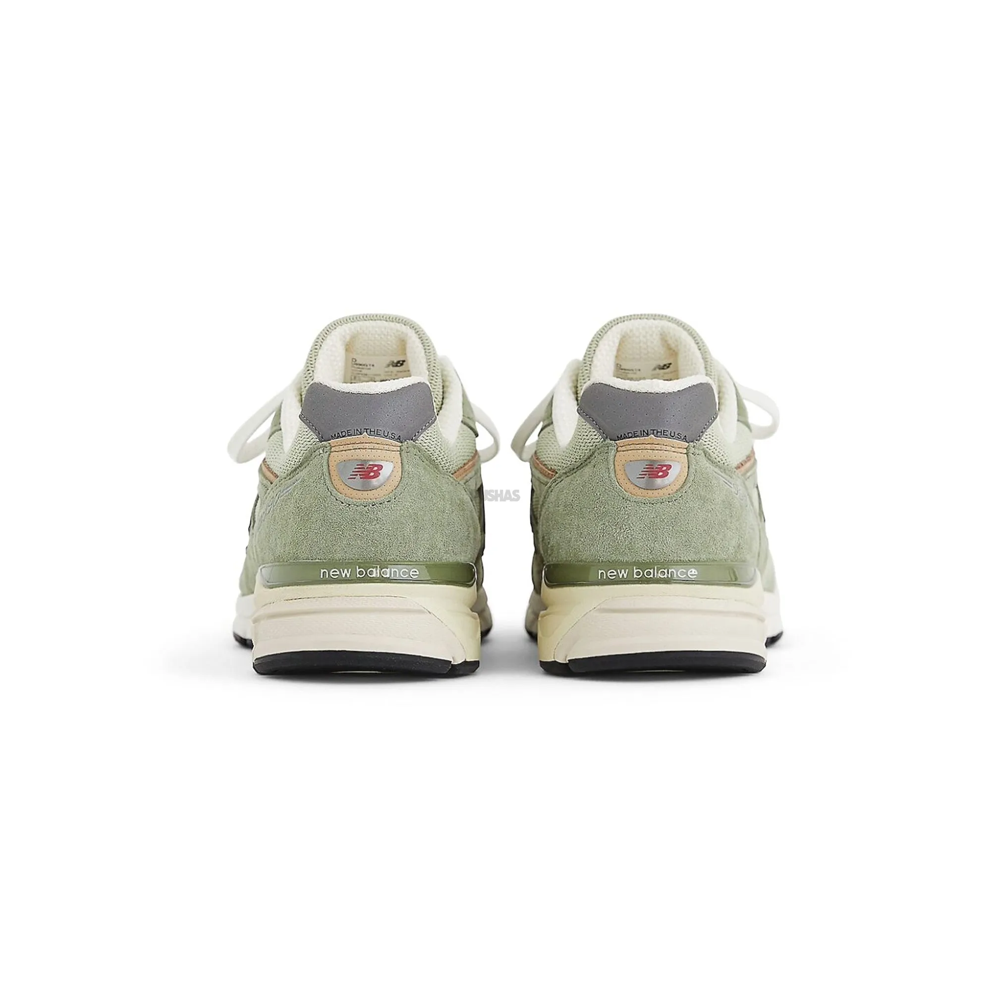 New Balance Teddy Santis collaboration 990v4 sneakers 'Olive Incense' made in USA 2023- Google SEO result.