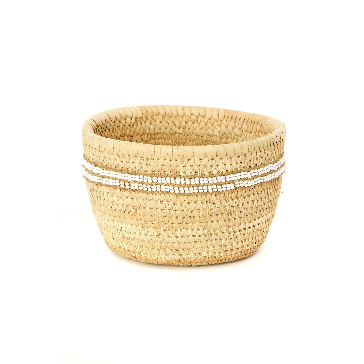 Ngurunit Camel Milking Baskets with White Beaded Stripes