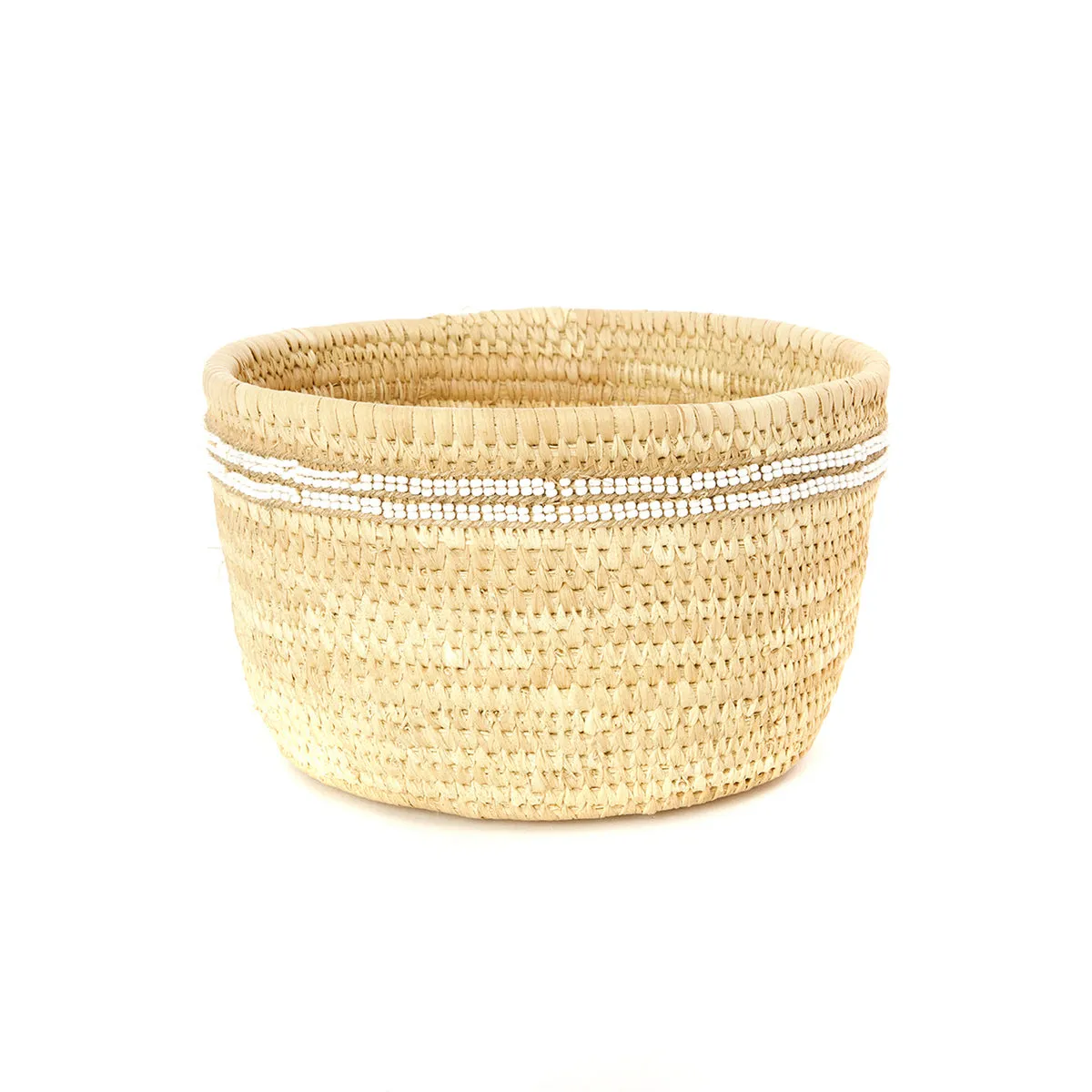 Ngurunit Camel Milking Baskets with White Beaded Stripes