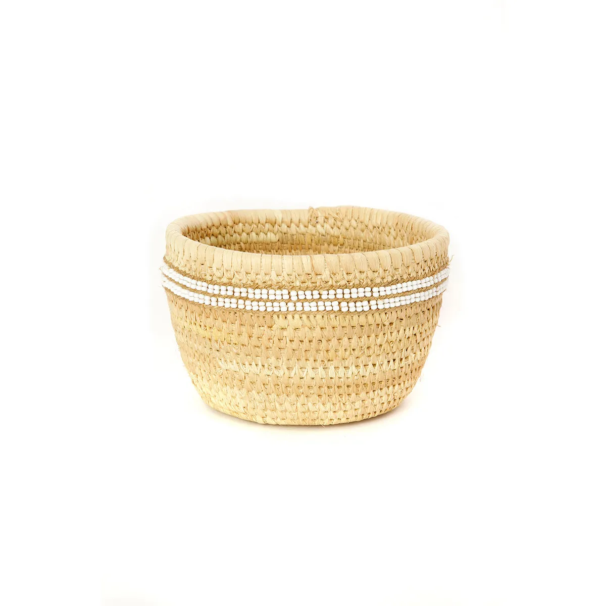 Ngurunit Camel Milking Baskets with White Beaded Stripes