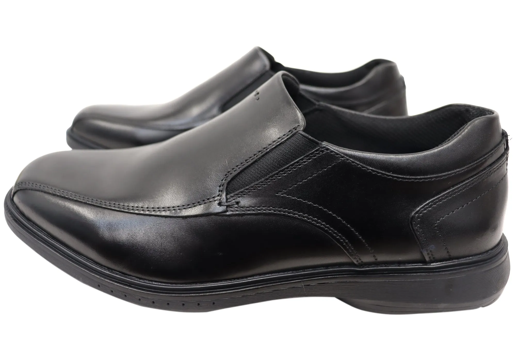 Nunn Bush By Florsheim Mens Kore Pro Slip EE Extra Wide Leather Shoes