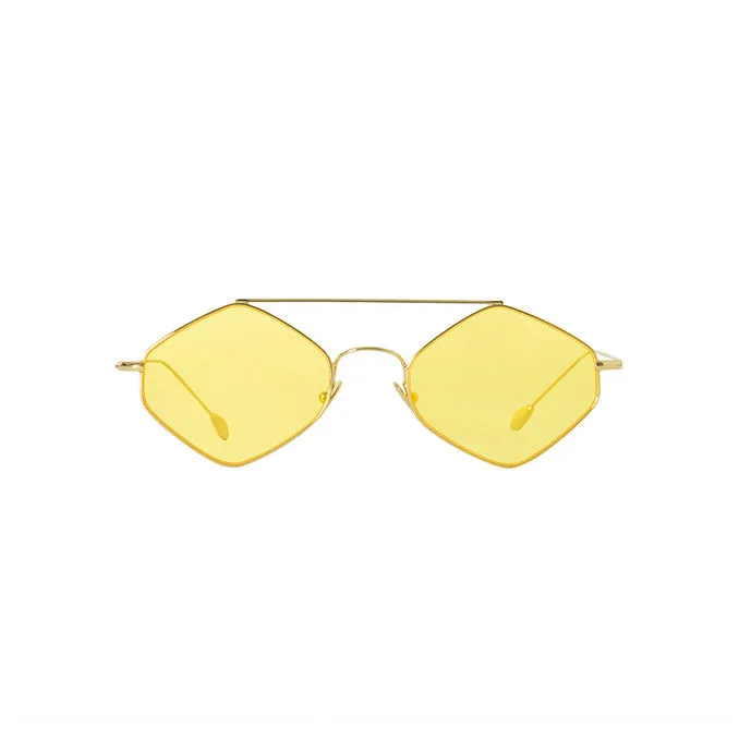 OCCHIALI DA SOLE RIGAUT Gold yellow pastel sunglasses for women.