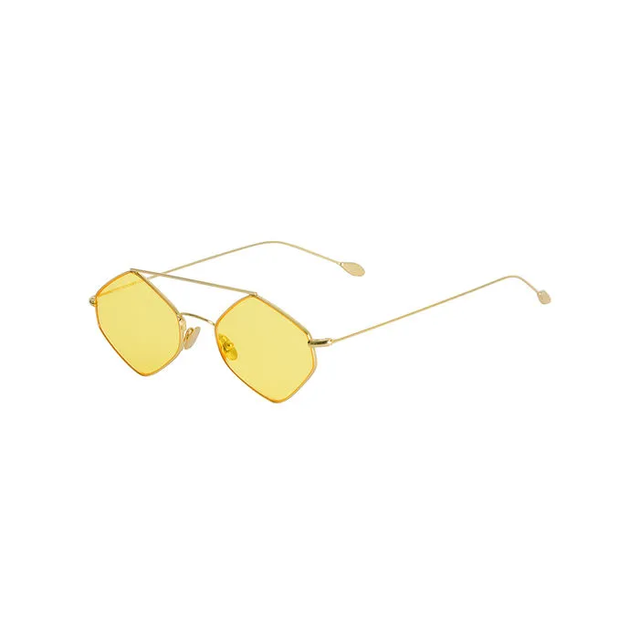 OCCHIALI DA SOLE RIGAUT Gold yellow pastel sunglasses for women.