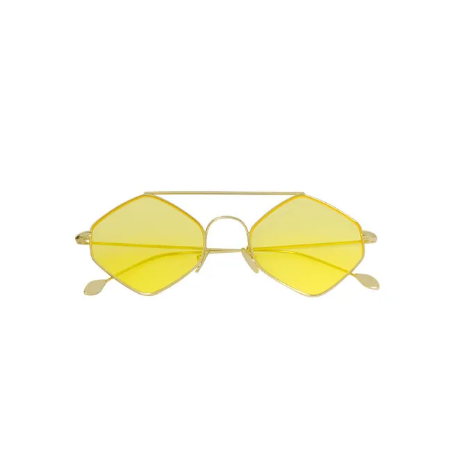 OCCHIALI DA SOLE RIGAUT Gold yellow pastel sunglasses for women.