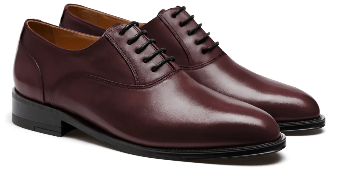  Oxfords en piel burdeos