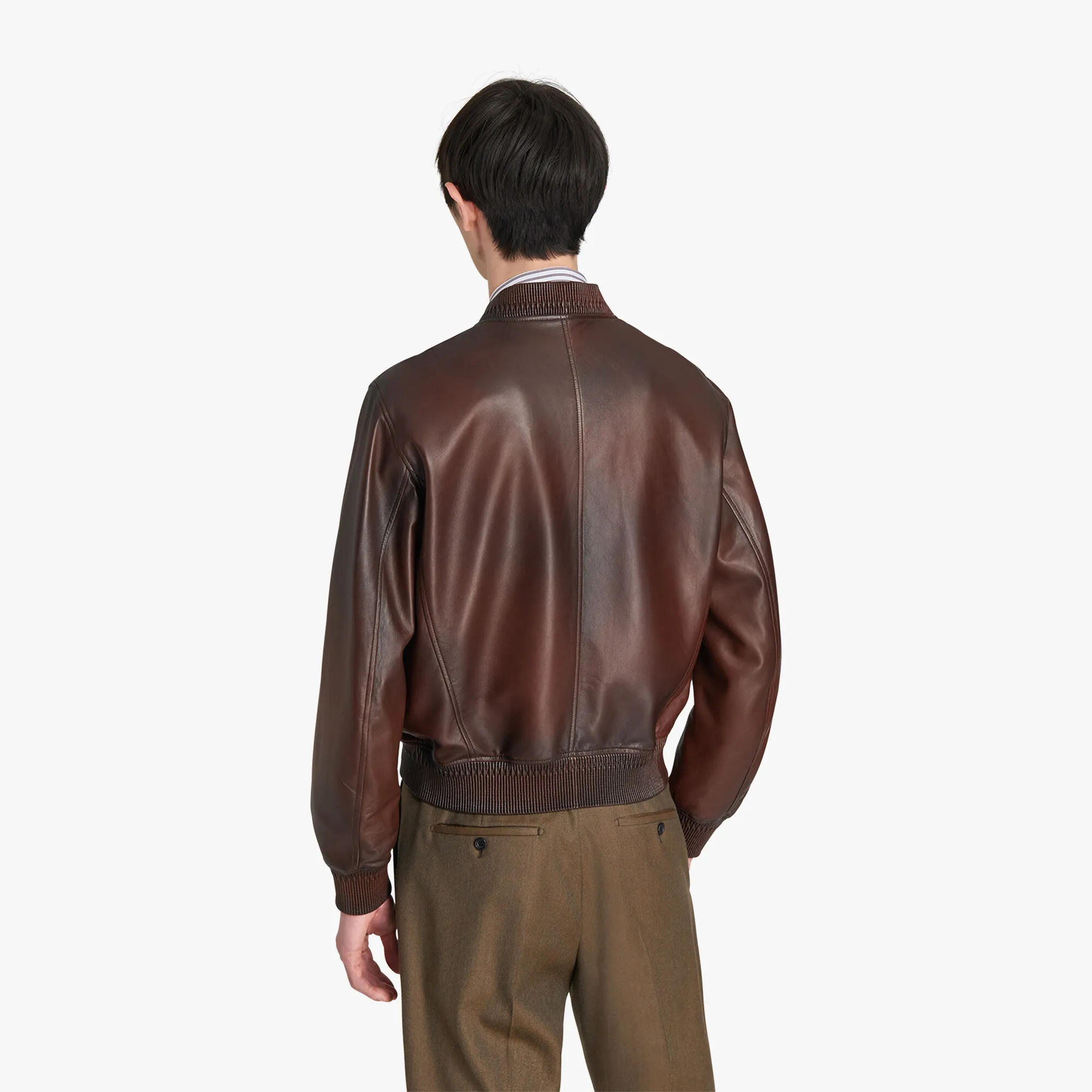 Patina Leather Bomber