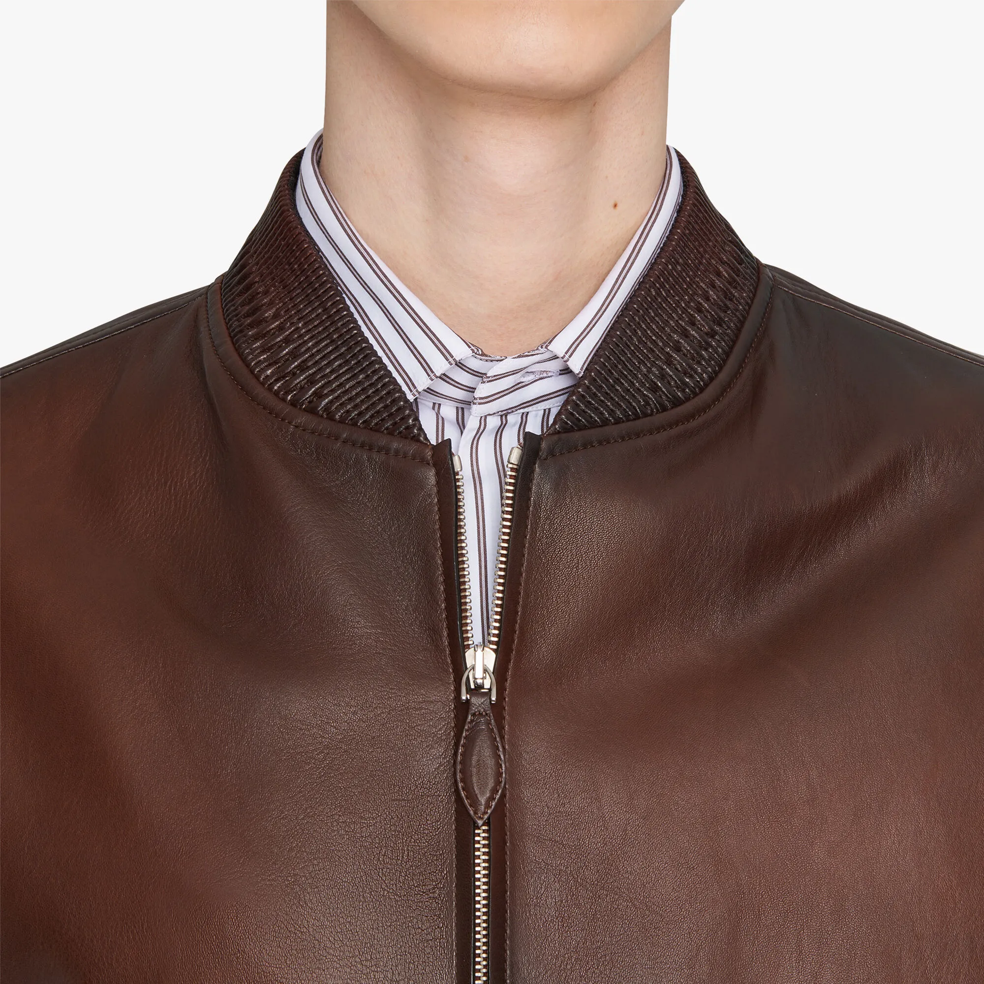 Patina Leather Bomber