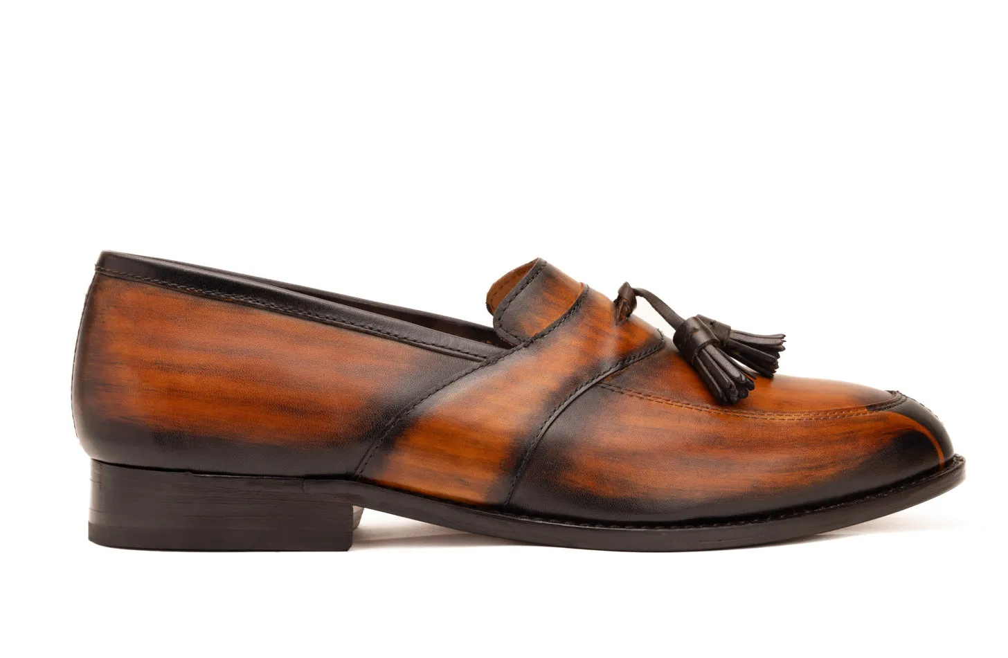 Patina Split Toe Apron Tassel Loafer for men - Buy now