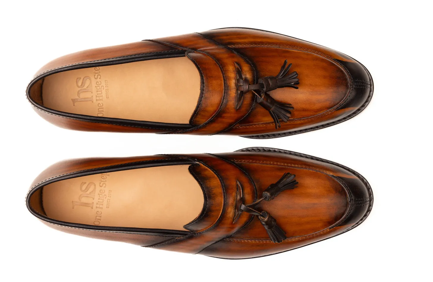 Patina Split Toe Apron Tassel Loafer for men - Buy now