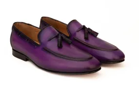 Patina Tassel Loafer cord stitch vamp