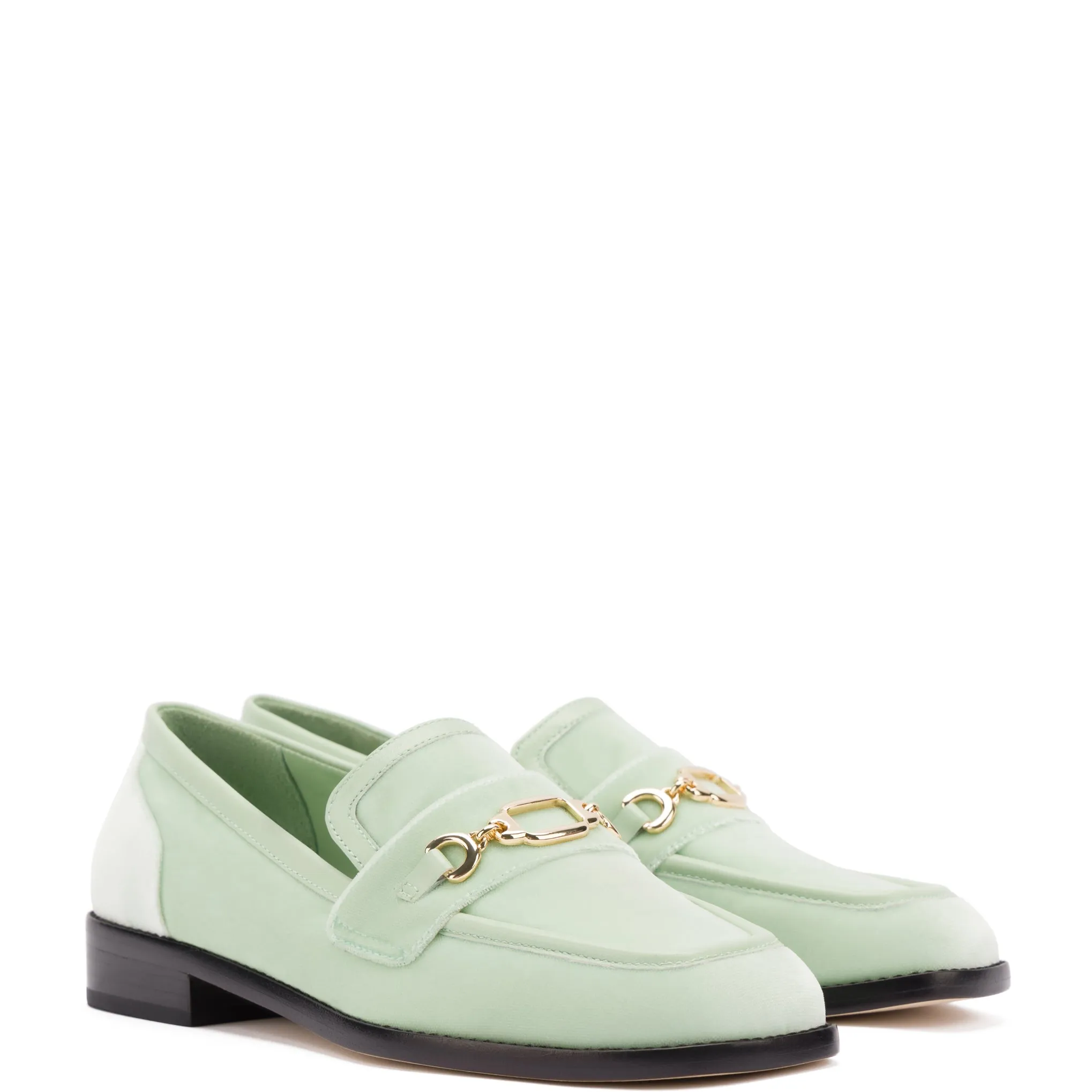 Patricia Loafer - Mint Green Velvet - Buy Now