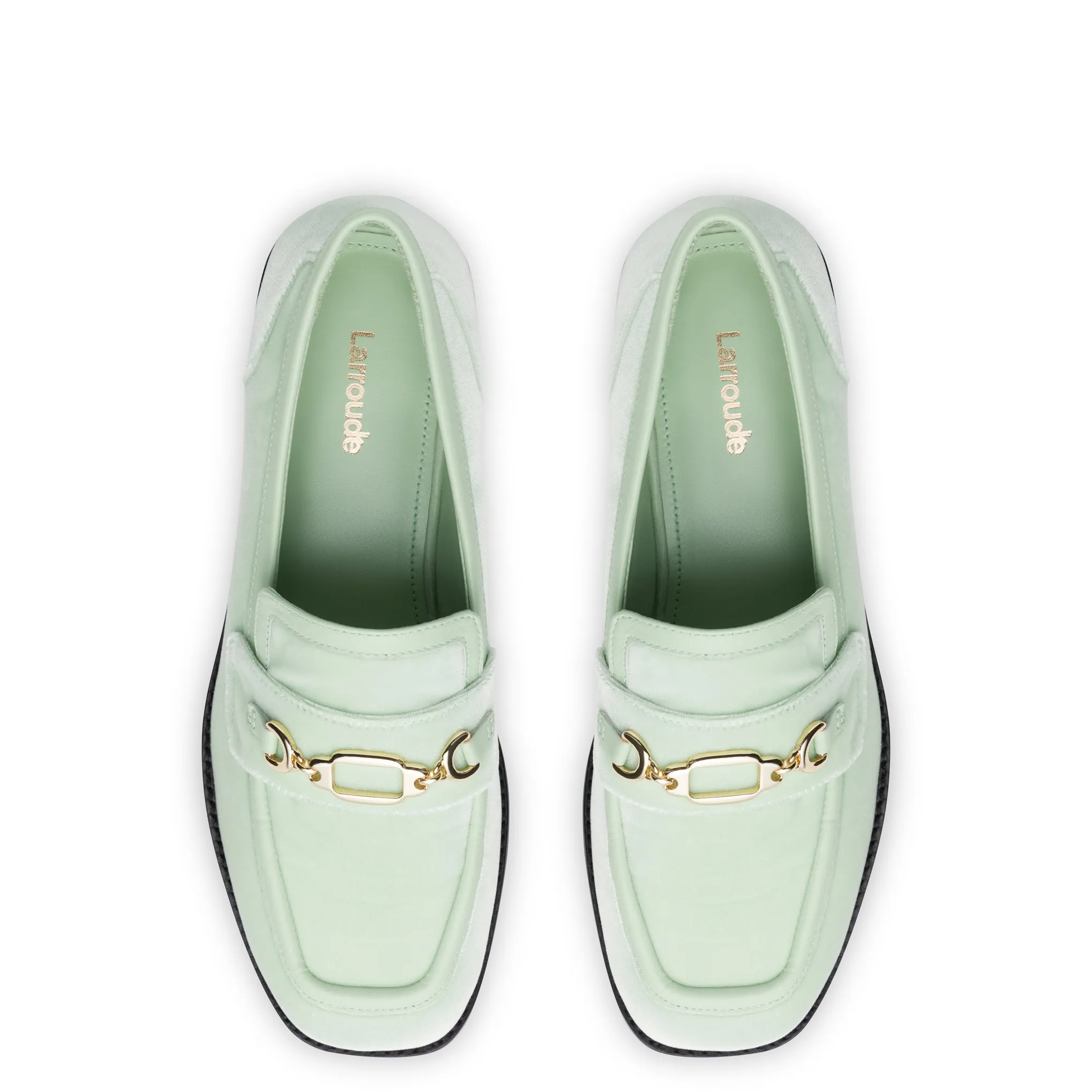 Patricia Loafer - Mint Green Velvet - Buy Now