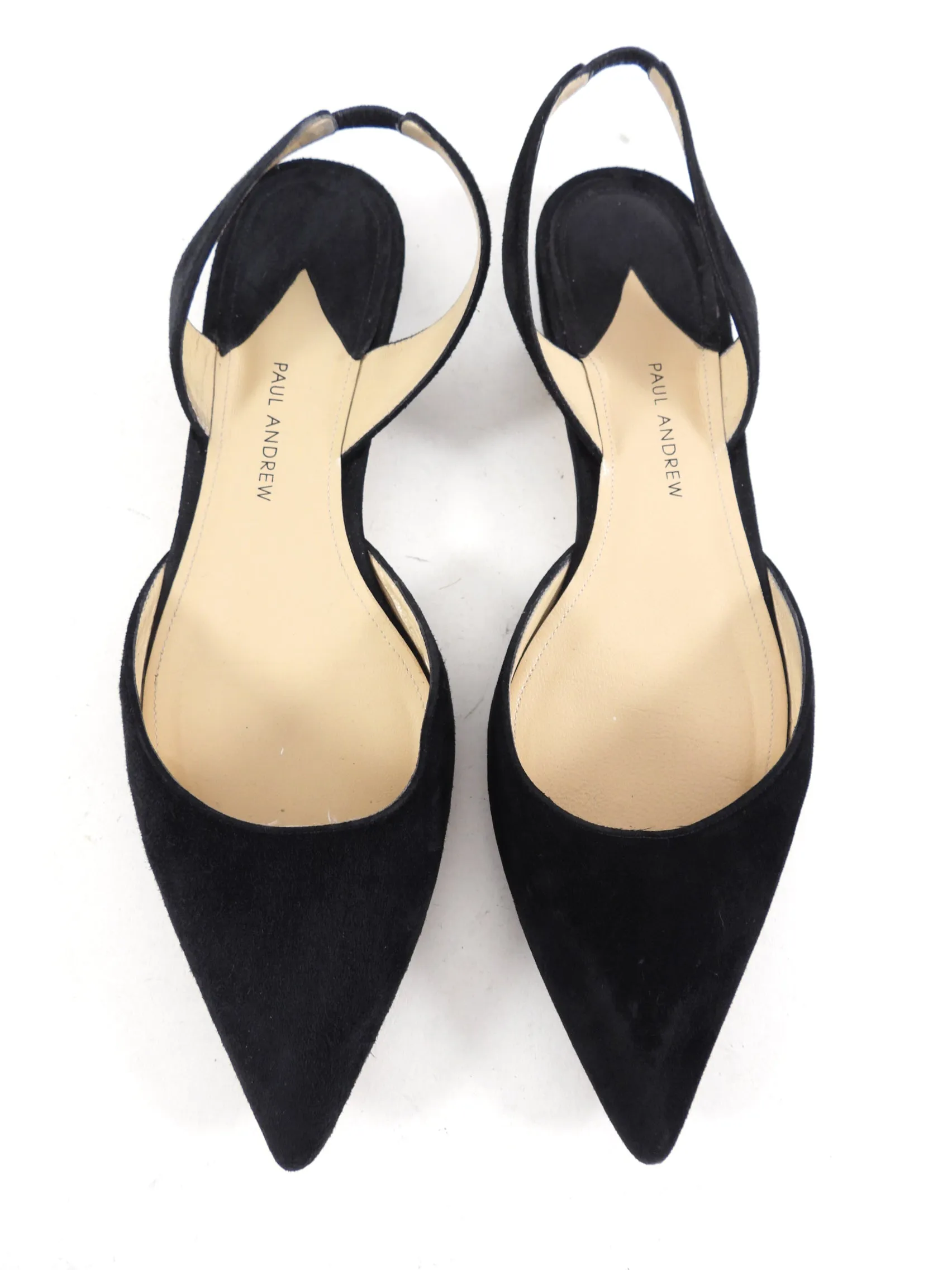 Paul Andrew Black Suede Slingback Flats size 41