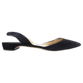 Paul Andrew Black Suede Slingback Flats size 41