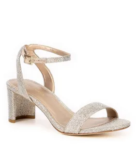 Pelle Moda Moira 2 Open Toe Heeled Sandal- Platinum