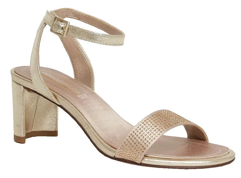 Pelle Moda Moira Platinum Gold Satin Metallic