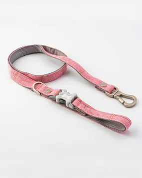 Pink Checked Tweed Dog Lead